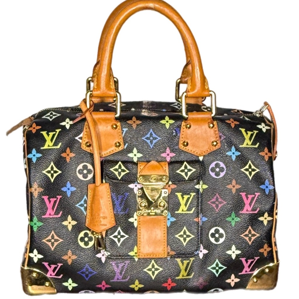 Authentic Louis Vuitton Murakami Speedy 30 – Multicolor Black